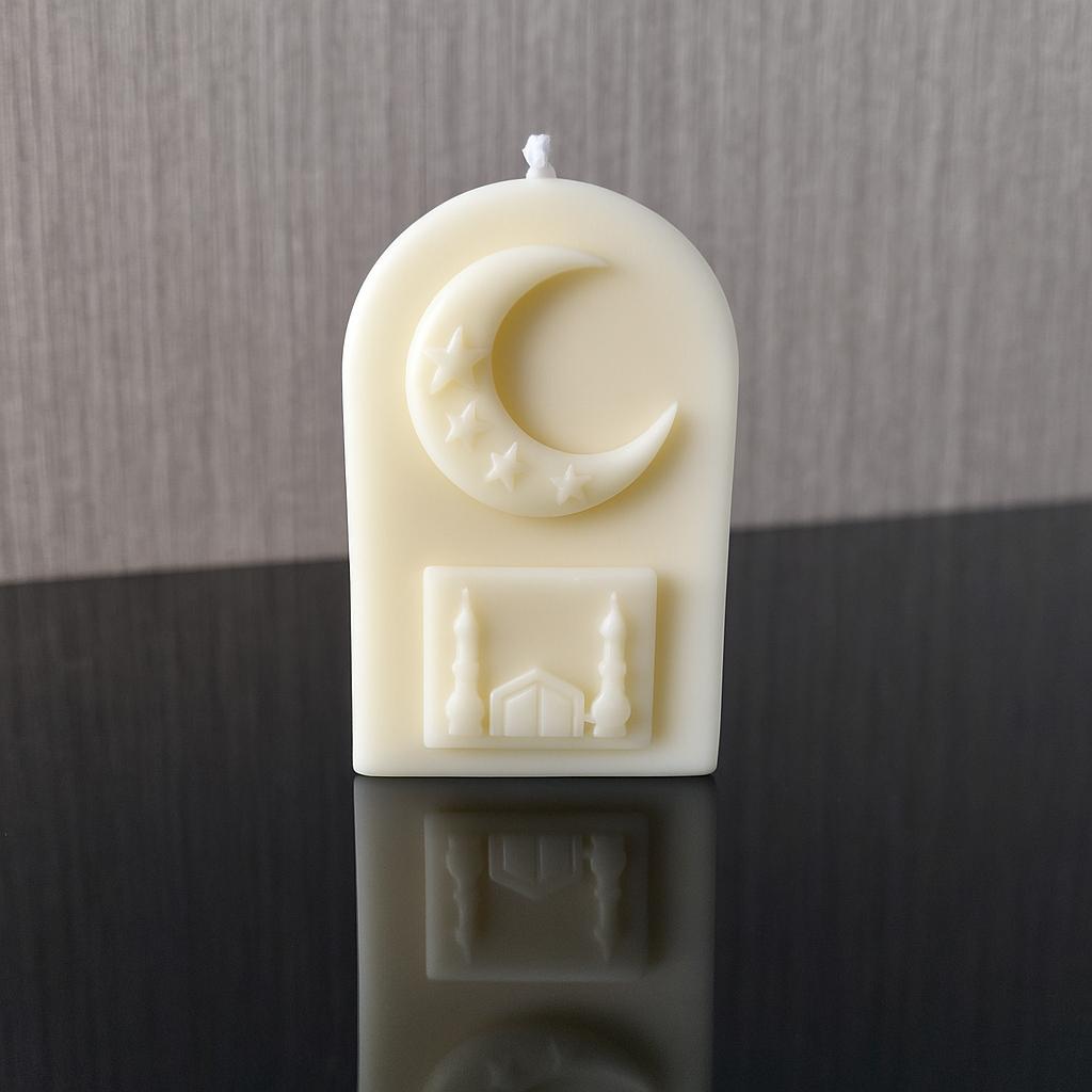 Handmade Candle – Mosque & White Design (inkl. MWST)