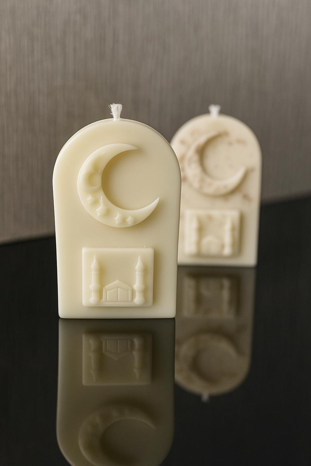 Handmade Candle – Mosque & White Design (inkl. MWST)
