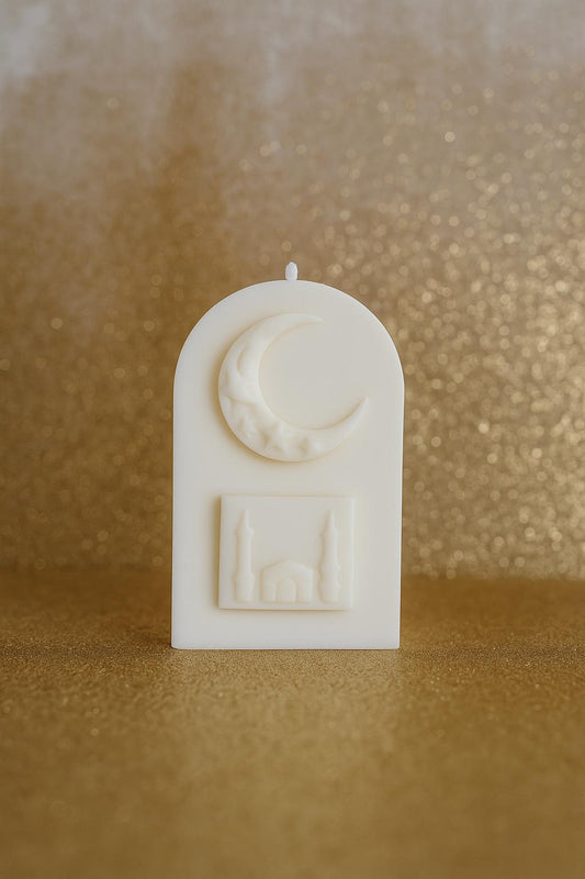 Handmade Candle – Mosque & White Design (inkl. MWST)